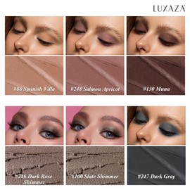 LUXAZA PRO 6PCS Neutral Eyeshadow Stick Makeup Set, Matte Cream Eye Shadow Eyeliner Brightener Pencil Crayon - B3 Iced Oat