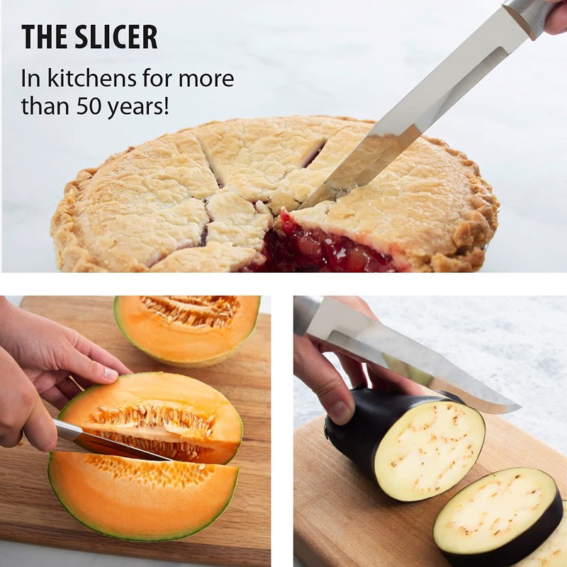 RADA Cutlery Slicer Knife (R107), 7" Stainless Steel Hollow Ground