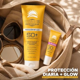 FOTOSUN UV Protector Solar FPS 50 en Gel 125 ml, facial y corporal, UVA y UVB, para todo tipo de piel, uso diario, 3 pack adulto, bloqueador solar no 