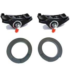 BST BSSP 4PCS Spring Seat Saddles Coil Spring Kit Compatible with 1965-1973 Ford Mustang Perches Coil Spring Mounting Seat w/Spring Insulators for Left, Right Sides