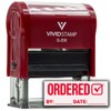 Ordered by Date (Order Complete) Self Inking Rubber Stamp (Red