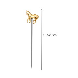 FL-WITHYOU Horse Cocktail Reusable Picks martini toothpicks metal toothpicks fancy toothpicks for appetizers 8 pieces