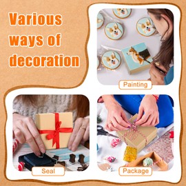 24 Pcs Square Paper Mache Box, Small Gift Box with Lid 3.9 Inch Nesting DIY Cardboard Craft Empty Boxes for Kids Adults Decoupaging Painting Crafting Storing Jewelry Treasure