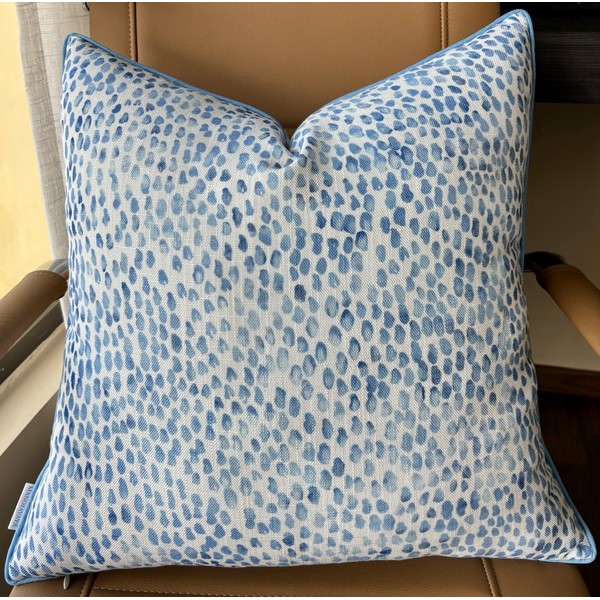 MANOJAVAYA Printed Rain Drops Decorative Square Accent Throw Pillow Cover