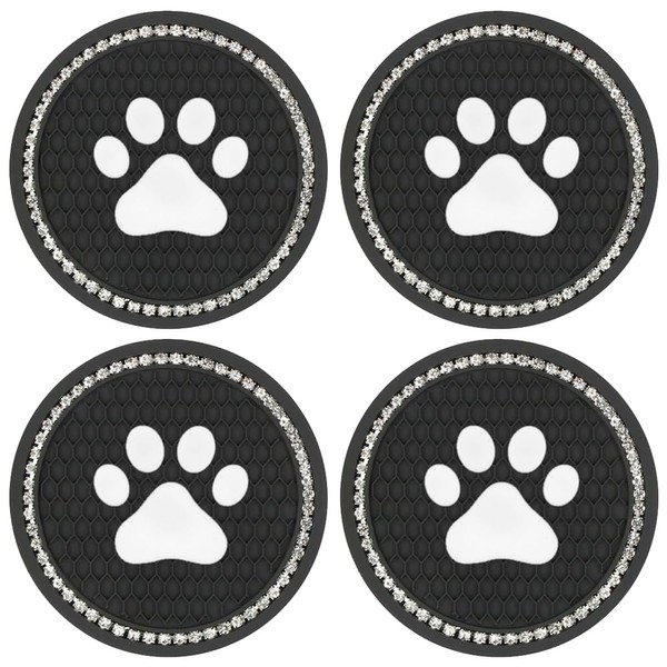 4 Pcs Car Cup Holder Pad 7cm Anti-Slip Paw Car