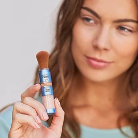ISDIN Fotoprotector Uv Mineral Brush Spf 50+, Protector Solar Facial De Uso Diario On The Go, Activos Antipolucion, Matificante, Acabado Invisible, 2 