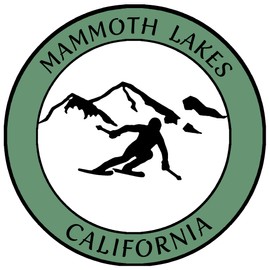 Athena Brands Mammoth Lakes California Skier - Car Truck Window Bumper Graphics Sticker Decal - Washed Green