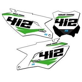 2020-2025 KLX 300 R SG64 Custom MX Number Plates Senge Graphics Kit Compatible with Kawasaki