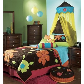 Bacati Valley of Flowers Netting Canopy