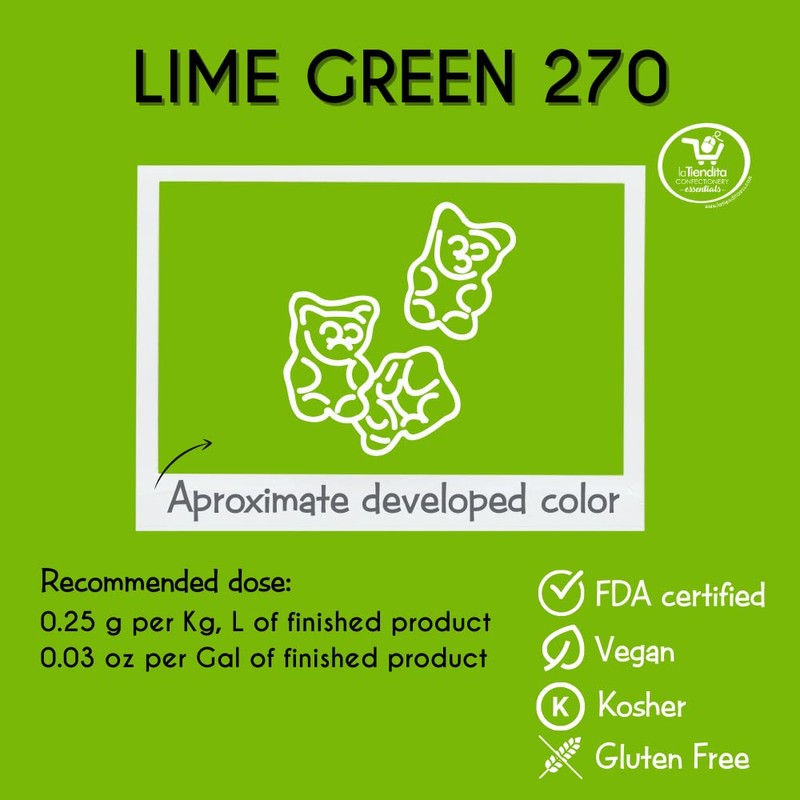 Deiman Artificial Food Color Lime Green 270 (3.5 oz)