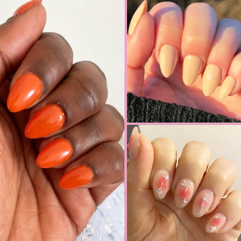Almond Nail Tips, Short, Pack of 510 Full Cover Nail