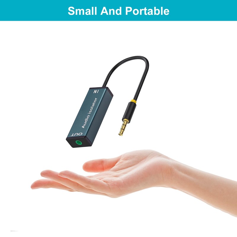 Danfetsoy Ground Loop Isolator 3.5mm, Ground Loop Noise Isolator for