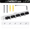 FunCee Broom Holder Wall Mount With 5 Slots & 4