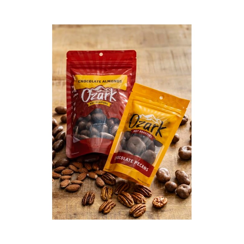 OZARK NUT ROASTERS, Chocolate-Covered Pecans, Chocolate Flavored Snack Nuts, World-Class