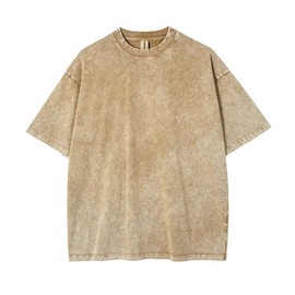 Acid Wash Tshirt Men,Men's Cotton T-Shirts,Streetwear Baggy Washed Unisex Tops,Acid Wash Casual Hip Hop Tops (1,XL)