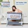 3-in-1 Baby Bassinet Bedside Sleeper with Wheels Bedside Bassinet for