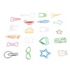 100Pcs Cute Paper Clips 20 Shapes Adorable Fun Metal Paper
