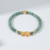 AROUROUA Fengshui Wealth Bracelet Green Real Jade Bracelets For Women