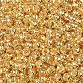 ANCADN 900pcs Golden Pony Beads Acrylic Beads 9mm Large Plastic Beads for Hair Braiding,Pony Beads Bulk,Beads for Bracelets Making (Golden)