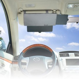 Car Visor Sunshade, WANPOOL Car Visor Anti-Glare Sunshade Extender for Front Seat Driver and Passenger - 2 Pieces (Gray)