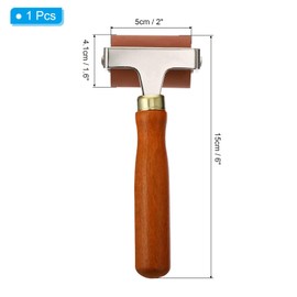 PATIKIL 2 Inch Rubber Roller Brayer, Anti Skid Hard Rubber Roller Tools for Wallpaper Art Craft Printing Printmaking Ink Stamping Tape Construction, Red