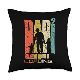 werdender papa Geschenk Schwangerschaft verkünden Loading Dad 2 Son Expectant Father Throw Pillow, 18x18, Multicolor