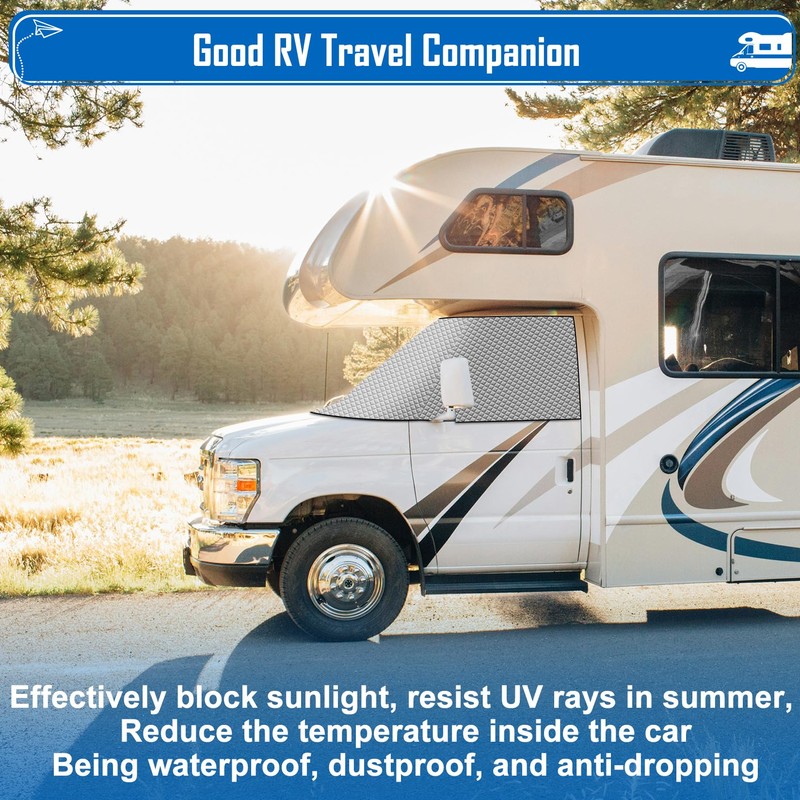 Komsepor RV Windshield Cover Compatible with Ford E450 Class C