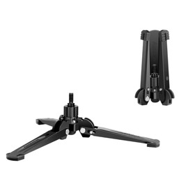 Manbily M-2 Monopod Base 3/8" Screw with Three Feet, Mini Desktop Tripod, Monopods Foot Stand Support Travel for DSLR Camera Ball Fluid Head Camcorder, Tilt 20° & Rotate 360° (Black)