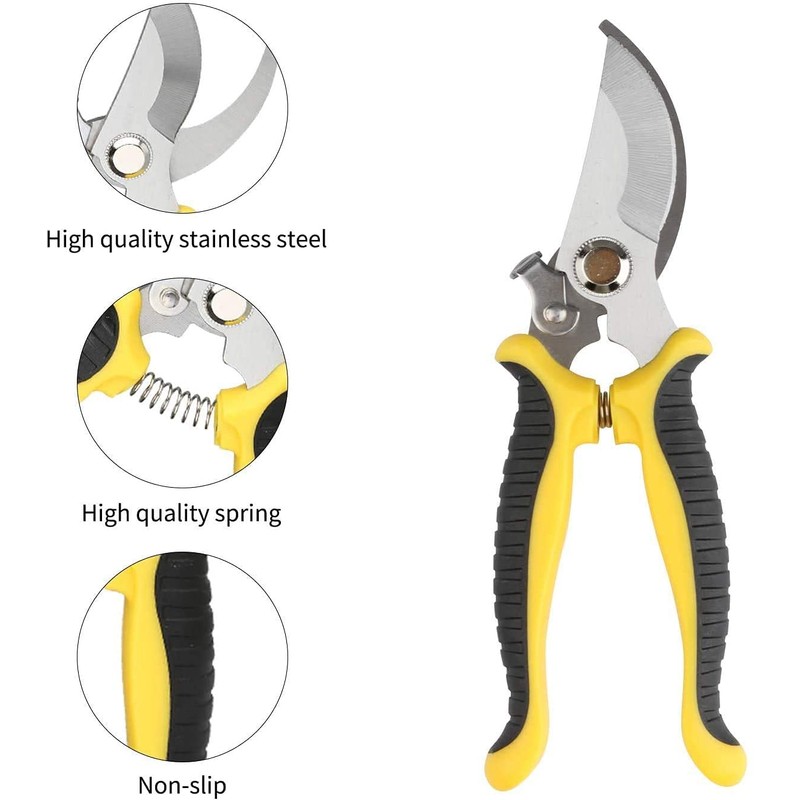 Pruning Shears Garden Scissors Patch Ergonomic Grip Lightweight Hand Garden