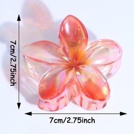 OWill 6 Pcs Flower Hair Clip, Nonslip Flower Claw Clips, Strong Hold Claw Clip for Thick Hair,Hair Claw Clips for Women and Girls