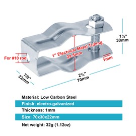 OTTFF 30 Pack 1" Conduit Hanger for Electrical Metal Tubing, Steel Pipe Suspension Mounting Kit