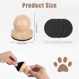 Motthjcw Dog Nail File,Wood Cat Nail File Boards,Pet Toenail Grinder Board, Scratcher Board Puppy Pad for Small to Medium-Sized Dogs and Cats with 3 Pcs Replaceable Sandpaper (White)