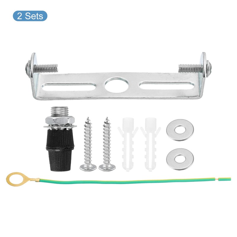 sourcing map Ceiling Light Plate 74x18x16mm Lighting Fixture Mounting Bracket