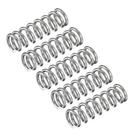 uxcell Compression Spring, 5Pcs 304 Stainless Steel, 5mm OD, 0.8mm Wire Size, 15mm Free Length, Silver Tone