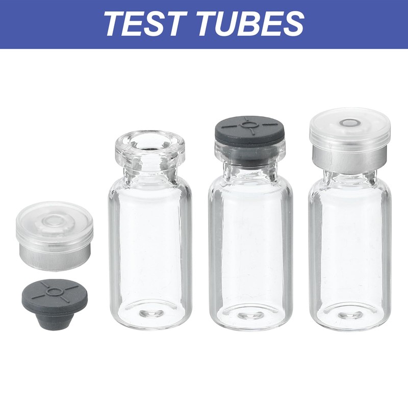 PATIKIL 3ml Sample Vials, 8 Pack Lab Empty Vials with