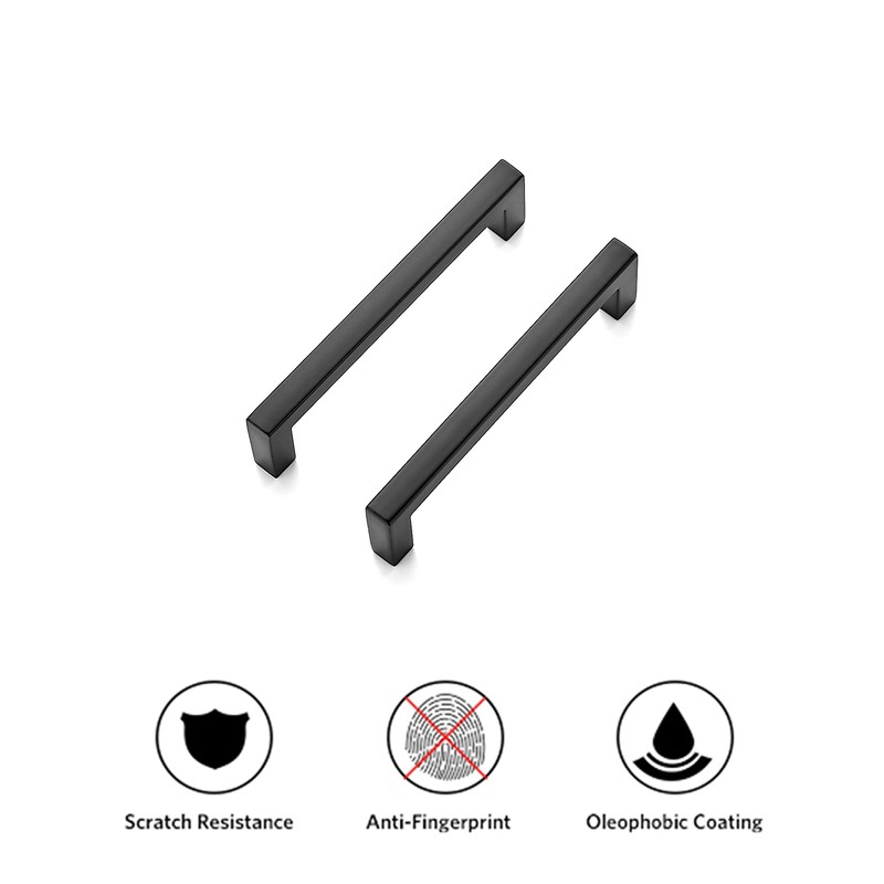 Ravinte 30 Pack Solid 3-3/4 Inch Center to Center Slim Square Bar Drawer Handles Kitchen