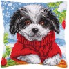 Collection D'Art Wolly Winter 5249 Cross Stitch Cushion, Cotton, Multi-Colour,