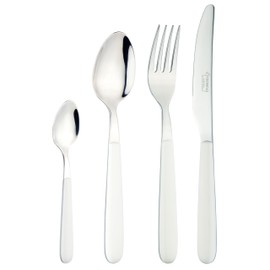 Grunwerg Greenworks 24 Piece Boxed Cutlery Set, Recycled Plastic, Eco-Friendly, Sepia White