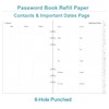 Password Book Refills for A5 Binder - A-Z Password Notebook