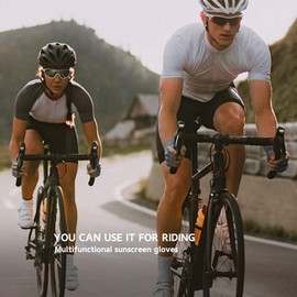 MOUNT TEC Unisex Fingerless Cycling Gloves UV Protective Half-Finger Gloves UPF 50+ Sunscreen Glove for Outdoor Sports Driving Fishing Kayaking (Grey,XL)