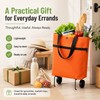 Foldable Shopping Cart with Wheels for Groceries – 2-in-1 Lightweight