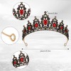 JIOMULIG Crown,Tiaras for Women,Crowns for Women,Black Crown,Black Tiara,Black and Red