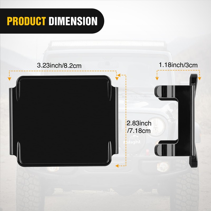 Nilight 3 inch Cube Light Pod Cover 2 PCS Black