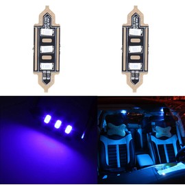 cciyu 42mm Festoon LED Bulbs Super Bright:211 212-2 6411 560 569 578 5730-3 SMD LED Bulbs Replacement fit for Interior Light Bulbs Dome Map Light Trunk Courtesy Light,2Pack Blue