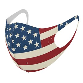 Smakore 011606 Design Mask, Set of 2, Polyester, Washable, Cloth Mask, Unisex, US Foreign Flag