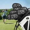 Golf Wedge Cover Magnetic Club Head Cover Set 7pcs(48,50,52,54,56,58,60) Black