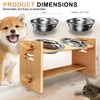 YIFAN Elevated Dog Bowls, Adjustable Raised Dog Food Bowl Stand,