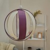 MiniSun | Modern Purple and Cream Fabric Cocoon Globe Style
