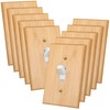 Pinkunn 10 Pieces Solid Wood Light Switch Plate Outlet Covers