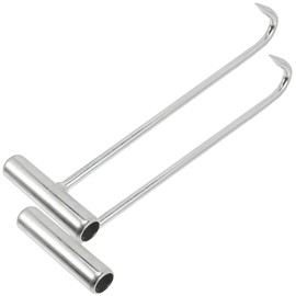 Housoutil Pack of 2 Through Cover Hooks T-Hooks Pull Hooks Lifting Hooks Stainless Steel Handle Lifting Shaft Covers for Moving Lifting Pulling